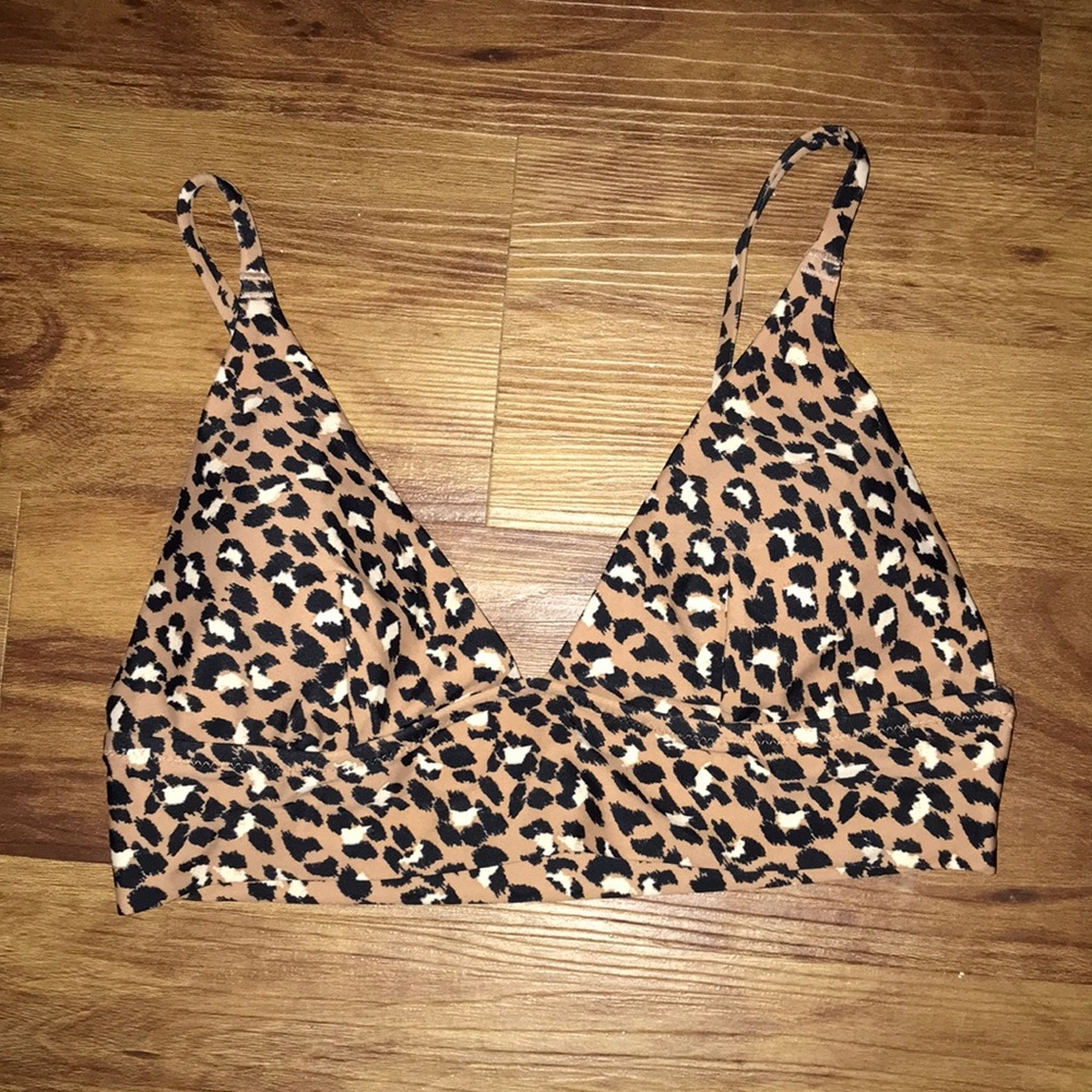 Cheetah bathing suit top